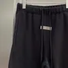 Pantaloni taglie forti da uomo Girocollo ricamato e stampato abbigliamento estivo in stile polare con puro cotone da strada q22e