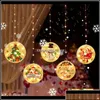 Christmas Decorations Festive Party Supplies Garden Drop Delivery 2021 Qifu Elk Snowman Curtain Light Dec Otzob