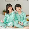 Pajamas 4 6 8 10 12 سنة فتيات مجموعات الأفوكادو الوردي طباعة الأطفال Sleepwear أطفال Nightwear Girl Spring Autumn Pajamas 220922