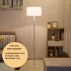 Lámparas de pie Lámpara vertical INS para sala de estar, estudio, dormitorio, luz de cama cálida y sencilla, soporte nórdico, luces de mesa, pantalla de tela E27