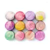 Storage Bottles 12pcs Mini Elegant Flower Tin Box DIY Candle Jar Round Empty Case Portable Lipstick Spices