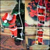 Party Decoration Christmas Santa Claus Climb Climbing Stair Ladder Rope Tree Door Hanging Festival Supplies Decorations Party D Bdebag Dhttv