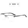 نظارة شمسية إطارات Simvey Men Titanium Gloy Gloy Frames Clear Lens Half Positical Private Myopia eyewear male male