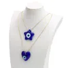 S3229 Turkey Star Heart Glass Evil Eye Necklace For Women Blue Eyes Pendant Choker Necklaces