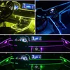 Luci di striscia principali al neon RGB per interni auto 4 5 6 in 1 Controllo app Bluetooth Luci decorative Atmosfera ambientale Lampada da cruscotto215o