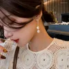 Hoop oorbellen zoetwater parel hanger Koreaans sierlijk en modieus internet celebrity ins special interest ontwerp