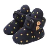 Boots Girls Dress Leals Tamanho 2 Sapatos de bebê Velvet Polca quente impressão não deslizante Breathable 4 para