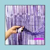 Décoration de fête 2M Feuille métallique Fringe Shimmer Toile de fond Mariage Anniversaire Mur Po Booth Tinsel Glitter Rideau Dr Nerdsropebags500Mg Dh5Qk