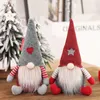 Dekoracje świąteczne ozdoby drzewa lalka Plush Zabawy Gnome Santa Holiday Home Decoration Rok 2023 Natal Navidad 220921