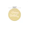 Świąteczne zapasy 5pcs Rose Gold Silver Circror Mirror Topper Acryl Acryl Birthday Cupcake Insert Karta do dekoracji deserów imprezowych