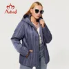 Damen-Oberbekleidung in Übergröße, Astrid-Winterjacke, Parka in Übergröße, Daunenjacken, kurze, schlanke Baumwolle mit Kapuze, modischer Damenparka AM 7546 220922