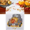 Vêtements pour chiens Thanksgiving Table Runner Feuilles d'érable Citrouilles Placemat Tapis Cuisine Salle à manger Décoration douce et pratique 220921