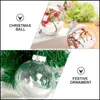 Décoration de fête 20pcs 8cm boule suspendue creuse de Noël transparent fleur éternelle ronde bricolage boules de Noël ornement goutte Deli Bdesports Dhnvn