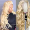 Brasiliansk 613 honung blond spets front peruk 180 kroppsvåg peruk syntetisk för kvinnor för plucked naturlig hårfäste7394742