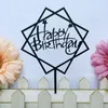 Festive Supplies Glitter Happy Birthday Cake Topper Cupcake Top Flags Love Family Party Baking Decoration