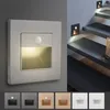 Wall Lamps LED Recessed PIR Motion Sensor Stair Case Light Corridor Step Lamp AC85-265V Indoor Lighting Sconces