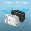 Caricabatterie rapidi universali Caricatore da muro Dual PD USB-C tipo C da 40 W Adattatore da viaggio CA UE USA Regno Unito