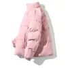 Heren down parkas winter jas mannen dikker warme jas heren stand kraag jassen solide kleur parka dames mode streetwear 220922