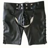 Männer Shorts Männer Kordelzug Niet Unterwäsche Sexy Nachtclub Leder Herren Boxer Cuecas Masculina Unterhose Ass Mann Plus 320z