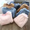Pyjamas Baby Boy Girl Clothes Set Flanell Fleece Toddler Child Warm Catoon Bear Sleepwear Kids Home Suit Winter Fall vår 1 8y 220922