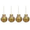 Decoração de festa Decorações de árvore de Natal Lion -Bolus Pot Ornamentos Bolas Bolas Holida de Férias 4 PCs Celebração de Plástico Rumput Sutra Clear