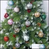زخرفة الحفلات 12pcs كرات عيد الميلاد زخرفة DIY شجرة الشجرة الشنق