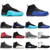 Fashion Men Basketball Shoes Jumpman 12 Reverse Flu Game 12S The Master Wings Twist Gamma Blue Dark Gray Mens Trainers Outdoor Most