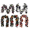 Fall Garlands Maple Leaf 180cm Black Hanging Vine Artificial Autumn Foliage Garland Halloween Thanksgiving Decor for Home Wedding Fireplace Party