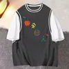 T-shirt da donna T-shirt in cotone estivo 2022 Harajuku Anime Kawaii Girl carino e divertente stampa maglietta allentata Fashion Street Explosive