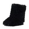 Retail Wool Snow Booties Women Thick Bottom Large Candy Color Cashmere Cotton Boots