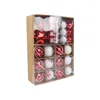 Pedido de decoração de festa Ornamento de Natal PS Ball House Box Set Pingente de Árvore 28pcs
