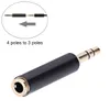 Vergoldeter 3,5-mm-Adapter TRS-Stecker auf Buchse TRRS-Audio-Stereo-Adapteranschlüsse 3,5-mm-3-poliger Stecker auf 3,5-mm-4-polige Buchse