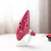 12 Holes Ocarina Ceramic Alto C with Song Book Display Stand Party Favor WLY935