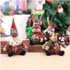 Dog Apparel Christmas Dolls Tree Decor Year Ornament Reindeer Snowman Santa Claus Standing Doll Navidad Decoration Merry 220921