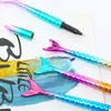 8 pièces Cool sirène stylo mignon dessin animé créatif Signature encre Gel stylos fournitures scolaires cadeaux Kawaii drôle bureau papeterie
