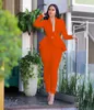 Women's Two Piece Pants Women Winter set Tracksuit Full Sleeve Ruffles Blazers Suit Set Office Lady business wear uniform GL610 220922