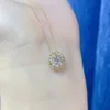 Collana di gioielli da donna 0,41 CT Diamond 9mm Larghezza Round Pendant 1.5G Au750 Gollo giallo 37/40 cm La moda classica deve avere una vendita regalo di compleanno ragazza originale Qualità