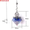 Fijne natuurstenen Pendulum hanger Reiki genezen wichelrivier amethisters kristal voor sieraden antieke ketting cadeau BO945