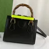 Diana Small Tote Bag Mini Bamboo torebki Projektant Vintage Znakomita Lady Shopper Speisure Party na ramię luksusowy portfel skórzany pasek Kształt Kształt torebki