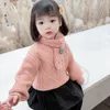 Pullover Girls Sweater Kids Baby's Coat Outwear Send Scarf Plus Velvet Thicken Warm Winter Autumn Knitting Tops Pure Cotton Children 220921