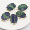Hangende kettingen 1 pc ovale natuurlijke kwarts stenen hangers lapis lazuli rauw kristal voor doe -het -zelf sieraden maken armbanden accessoires