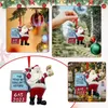 Nieuw gas 2022 Santa Claus Kerstboom Decoratie Resin benzine bord kamer decor ornamenten hanger snelle levering