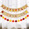 3pcs/set Happy Fall Bandlap Banner Bandeiras Maple Leaf Garland Ação de Graças Harvest Autumn Hanging Decoration Rre14388