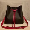 designers de luxe NEONOE Seau Sacs à bandoulière fleur Sacs à main Femmes Fourre-tout Marque Lettre Sacs à main en cuir véritable Mode européenne et américaine