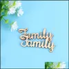 Party Decoration Pack of 10 Diy Beautif Words Family Gedrukt Wood Chip Tag Sign for Craft Kitchen HomeParty Drop Delivery 20 YYDHHOME DHWQX