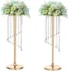 Party Decoration Metal Road Lead Acrylic Table Vase Crystal Wedding Centerpiece Event Flowers Rack For Home El