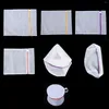 Laundry Bags 7Pcs/Set Zippered Mesh Wash Protection Net Foldable Thicken Delicates Lingerie Underwear Washing Machine Clothes