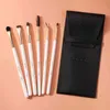 Pinceaux de maquillage BEILI 6 Pcs Blanc Pinceaux De Maquillage Set Sourcils Professionnel Mélange Shader Lip Liner Brosse De Maquillage Des Yeux Et Sac Cosmétique Pour Voyage T220921