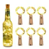 Battery powered cork bottle light String 2m 1m LED bar lights birthday party wine bottles stopper lightings Without battery 10PCS D1.5