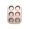 Bakeware Tools Baking Tool Golden Set Five-piece Non-stick Carbon Steel Live Bottom Cake Toast Box Pizza Grill6Even Cup